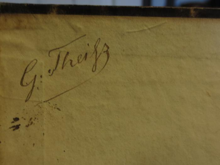 Cl 120 h5 2. Ex: Ausgewählte Novellen und Dichtungen : von Heinrich Bschotte : Fünfter Theil (1847);- (Theiß, G.), Von Hand: Autogramm, Name; 'G. Theiß'. 