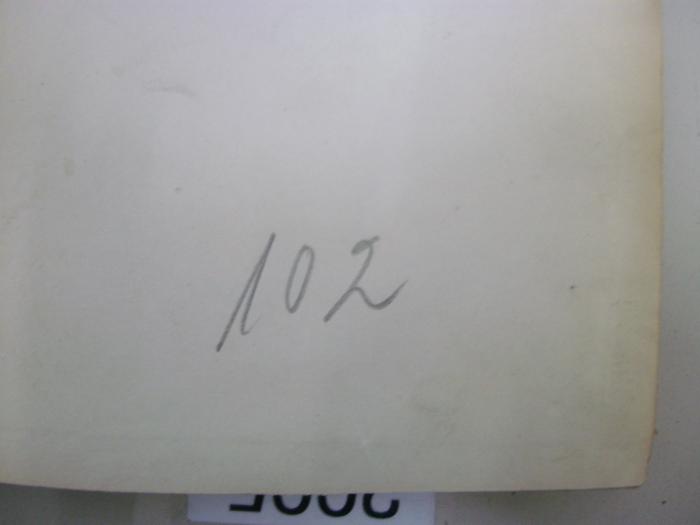 G46 / 178 (Bergungsstelle 102, Bibliothek der Gesellschaft für Erdkunde), Von Hand: Nummer; '102'.  (Prototyp)