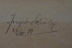 - (Schüler, Joseph ), Von Hand: Autogramm, Datum; 'Joseph Schüler
27/ III 89'. 