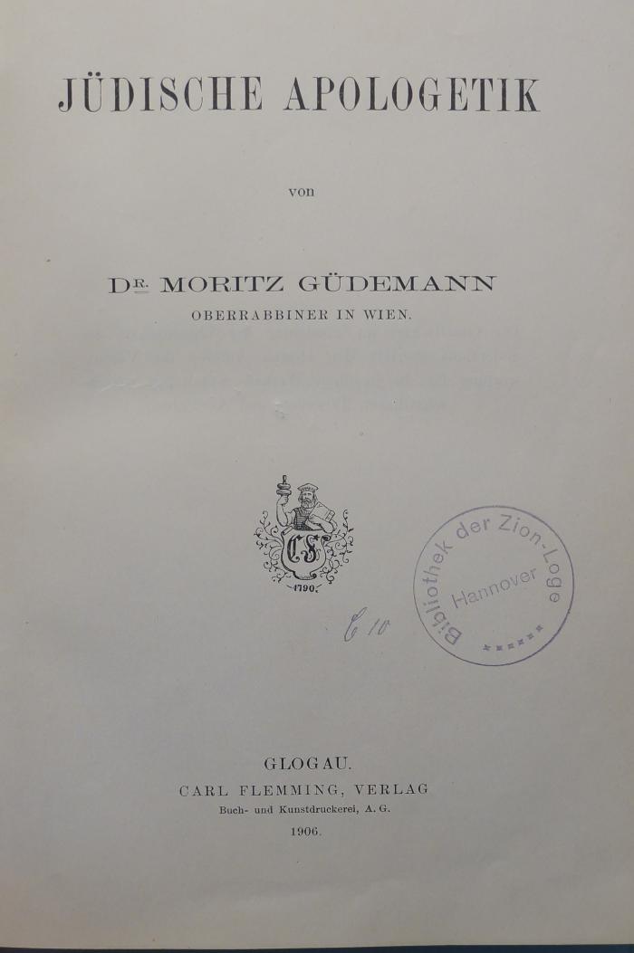 BD 1230 GUED : Jüdische Apologetik (1906)