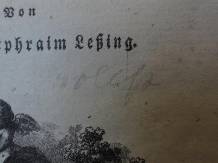 Cl 814 1: Analekten für die Litteratur : Erster Theil (1785);- (unbekannt), Von Hand: Notiz; '[.]ol[...]'. 
