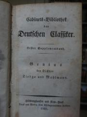 Cl 906: Cabinets-Bibliothek der deutschen Classiker : Erster Supplementband (1831)