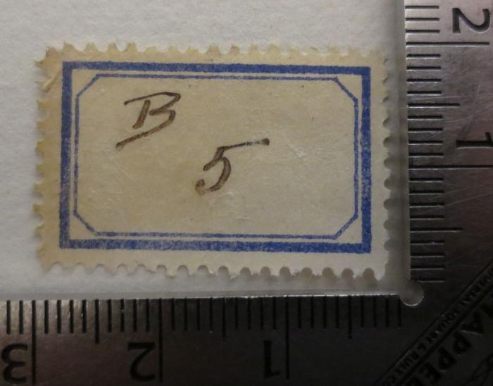 G45 / 1125 (Seligmann, Erich), Etikett: Signatur; 'B 5'. ;III 92322 2.Ex.: Die tote Stadt : eine Tragödie (1901)