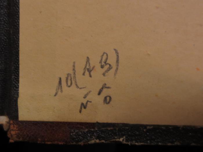 Cl 1032 1-2: J. G. von Herder's ausgewählte Werke (1844);- (unbekannt), Von Hand: Notiz, Nummer; '10 (A3)
no'. 