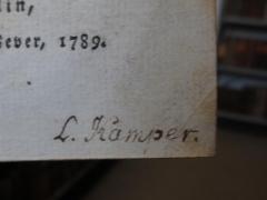 - (Kamper, C.), Von Hand: Autogramm, Name; 'C. Kamper.'. 