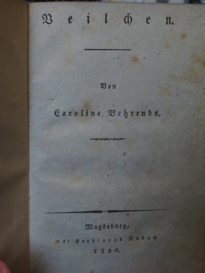 Cm 144: Veilchen (1820)