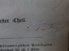 - (Meyer, Caroline), Radiert / Rasiert: Autogramm, Name; 'Caroline Meyer.'. 