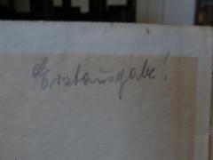- (Pohl, Hans), Von Hand: Notiz; 'Erstausgabe!'. 