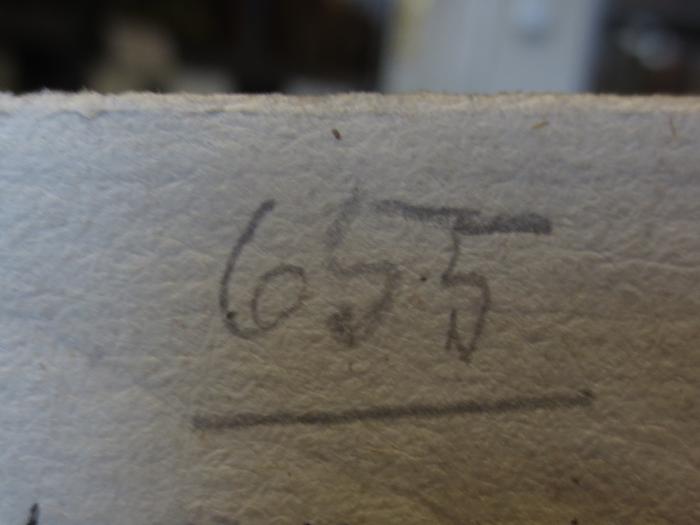 Cl 814 1: Analekten für die Litteratur : Erster Theil (1785);- (unbekannt), Von Hand: Nummer; '655'. 