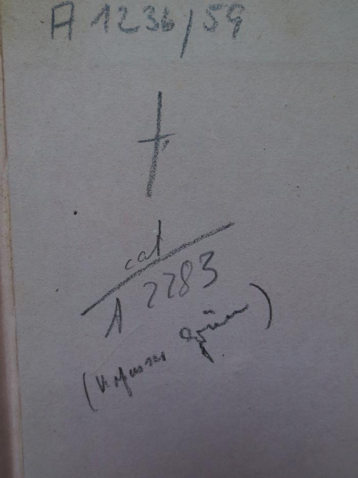 Cl 909 c: Spaziergänge eines Wiener Poeten (1844);- (unbekannt), Von Hand: Notiz, Nummer; 'A 1236/59
cat 
A 2283
(Verfasser Grün)'. 