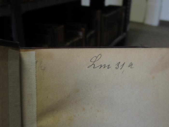 Cm 2641 1.2: August Mahlmann's sämmtliche Schriften : Nebst Mahlmanns Biographie (1839);- (unbekannt), Von Hand: Nummer; '[...]/4'. ;- (unbekannt), Von Hand: Nummer; 'Lm 31, a'. 