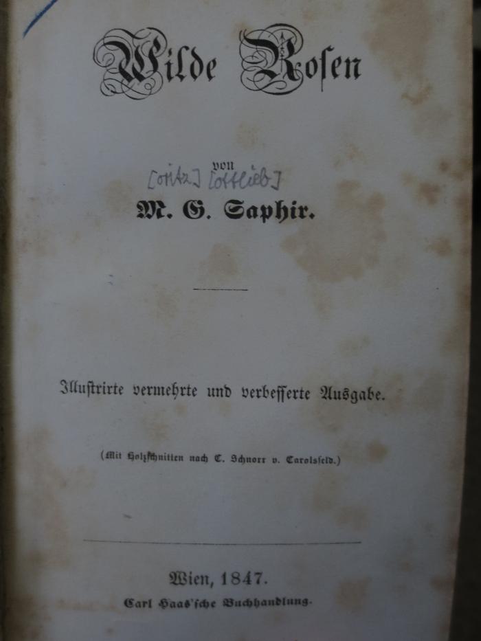 Cm 2679 b: Wilde Rosen (1847)