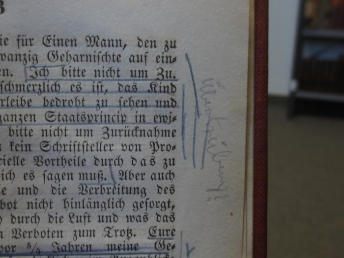 Cm 608: Fragmente zur Geschichte des Tages  (1843);- (unbekannt), Von Hand: Annotation, Notiz. 