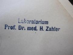 G45 / 1532 (Zahler, Heinrich), Stempel: Name; 'Laboratorium Prof. Dr. med. H. Zahler'. 