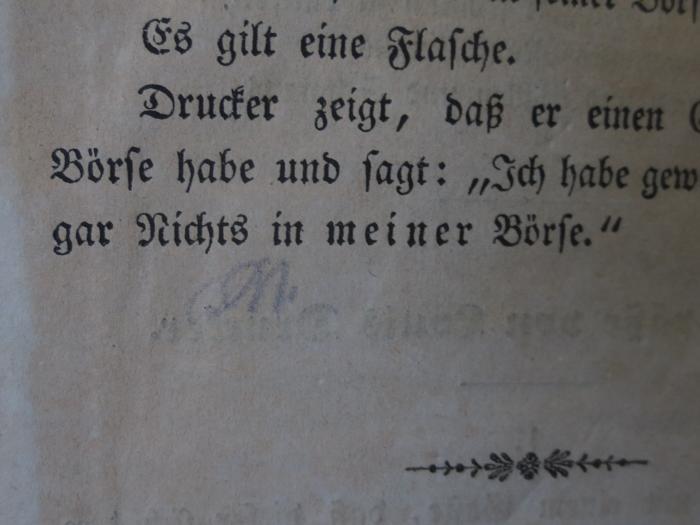 Cm;2494;IX S. 475 I. 4236;; ;;: Druckeriana : Schnurrpfeiffereien aus dem Gebiete der Wahrheit und der Phantasie, gesammelt in den Drucker'schen Soireen (1838);- (unbekannt), Von Hand: Annotation; 'n'. 