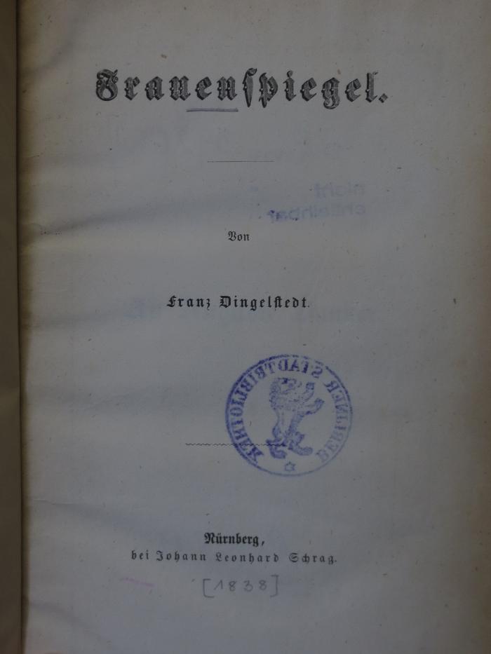 Cm 3926: Frauenspiegel ([1838])