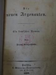 Cm 3928: Die neuen Argonauten : Ein komischer Roman (1839)