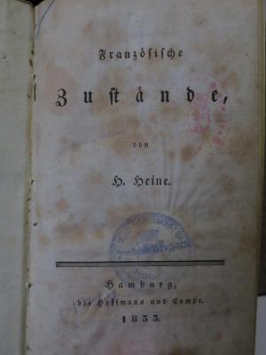 Cm 4002: Französische Zustände (1833)