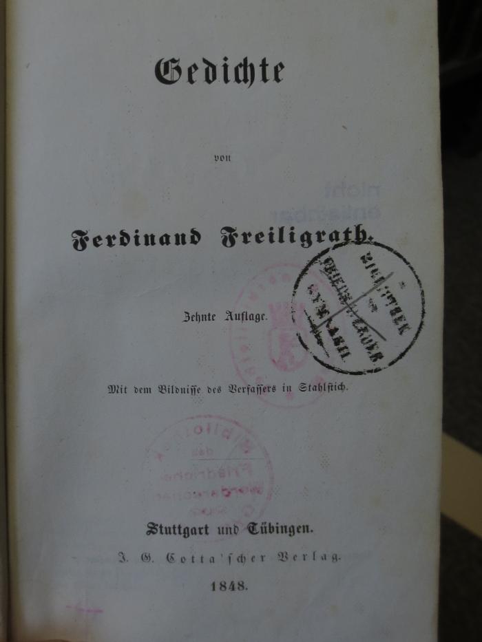 Cm 4409: Gedichte : von Ferdinand Freiligrath (1848)