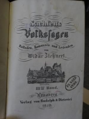 Cm 4392 2: Sachsen's Volkssagen : Balladen, Romanzen und Legenden (1839)