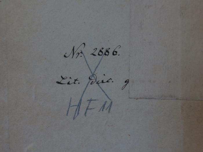 Cm 4372: Ein Patricier : Trauerspiel in fünf Acten (1848);- (unbekannt), Von Hand: Notiz, Nummer; 'Nr. 2886.
Lit. Disc. g[...]
HF 11'. 