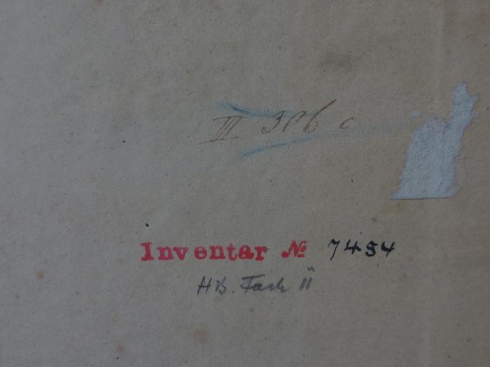 Cm 4371 c: Balladen : Romanzen, Sagen und Legenden (1846);- (unbekannt), Von Hand: Nummer; 'III 306 c'. 