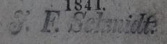 - (Schmidt, J. F ), Stempel: Name; 'J. F. Schmidt.'.  (Prototyp)