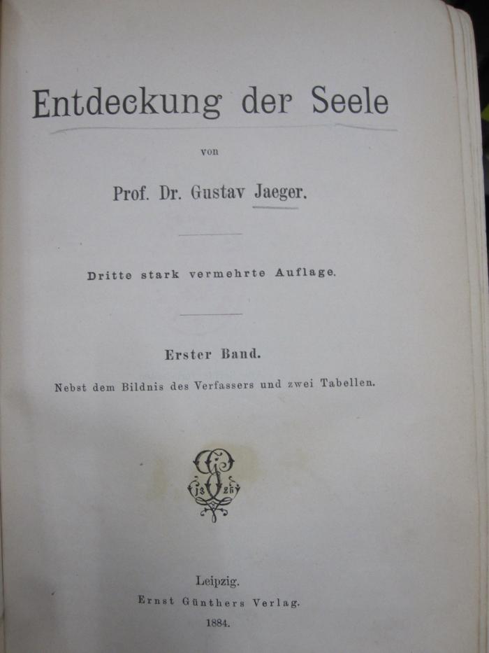 Ki 450 c 1.2.: Entdeckung der Seele (1884)