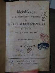 Cm  9092: Hobelspahn : aus der fünften Hauptversammlung des Gustav-Adolph-Vereins zu Berlin im Jahre 1846 : Ein religiöses Schauspiel (1846)