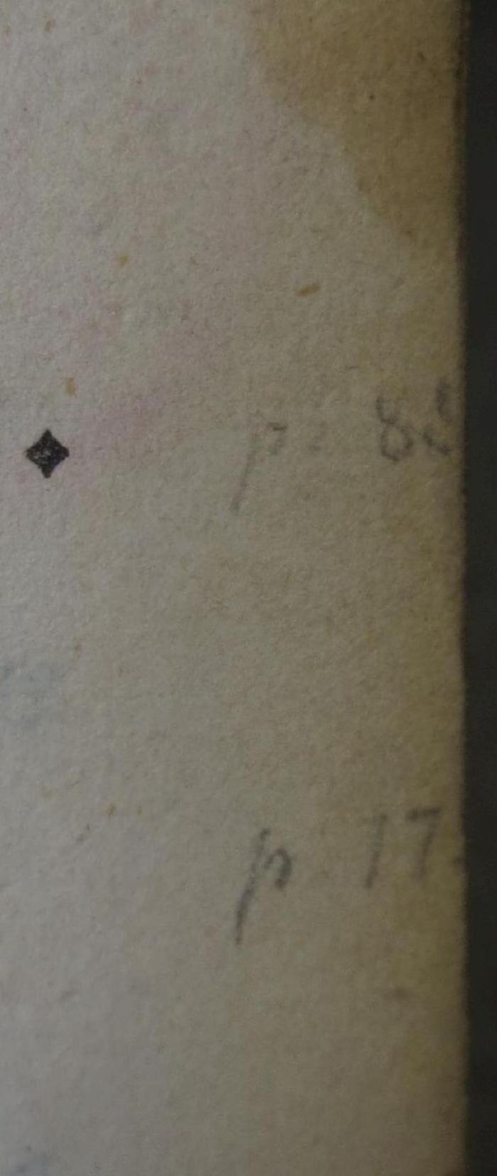 Cm 6114: Die Somnambule : Kunstleben : Liota oder der Schleierfall : Drei Novellen  (1841);- (unbekannt), Von Hand: Annotation; 'p. 88
p. 77'. 