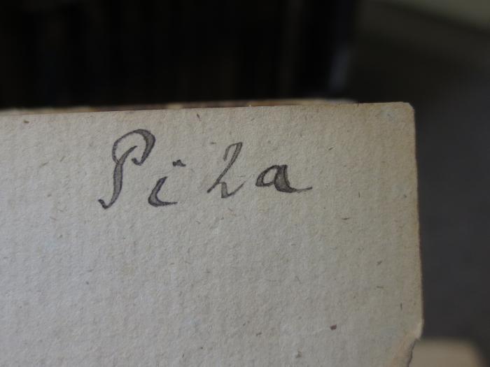 Cn 250 1: Isokrates Werke : Erste Abtheilung (1835);- (unbekannt), Von Hand: Nummer; 'Pi 2a'. 