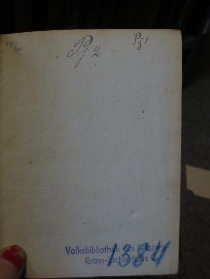 Cn 252 1.2.: Isäus der Redner (1830);- (Volksbibliothek des Westens (Gross-Lichterfelde)), Von Hand: Nummer; '1384'. 