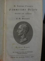 Cn 267 1, 3. Ex.: M. Tullius Cicero's Sämmtliche Werke : Erster Band (1808)