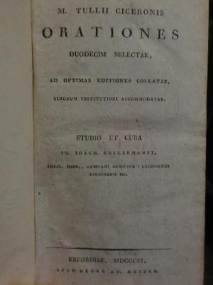 Cn 469: M. Tullii Ciceronis Orationes ([1846])