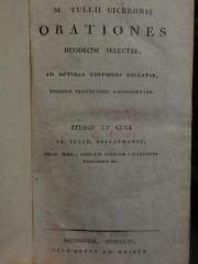 Cn 469: M. Tullii Ciceronis Orationes ([1846])