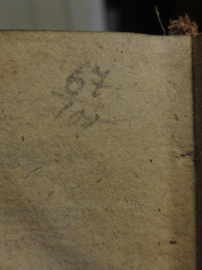 Cn 529 1-3: M. Tullii Ciceronis Orationes selectas  (1821);- (unbekannt), Von Hand: Nummer; '67/100'. 