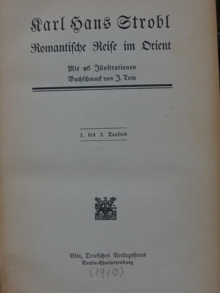 Bi 920: Romantische Reise im Orient (1910)