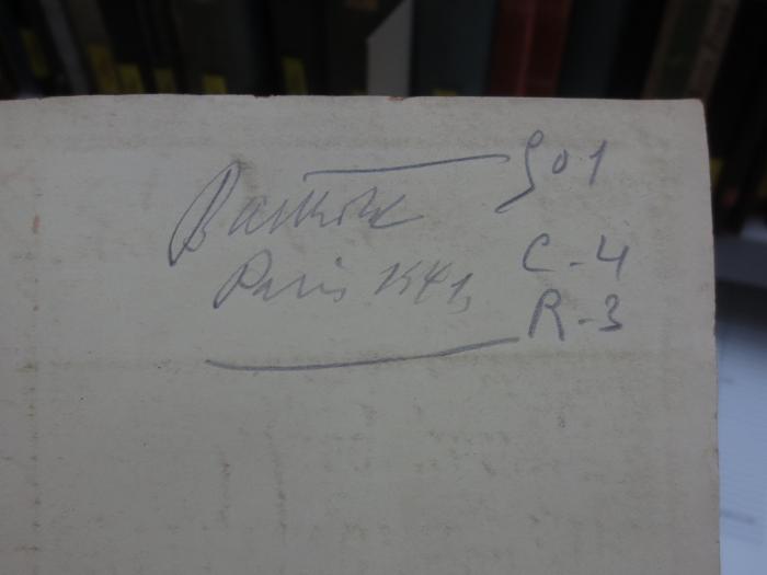 Bk 1350 aa: Allemagne du Sud et Autriche : manuel du Voyageur (1896);G45II / 2518 (unbekannt), Von Hand: Ortsangabe, Datum, Notiz; 'Bau[???] 
S 01
C-4
R-3
Paris 1941,'. 