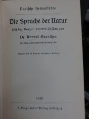 Bk 297 b, 2. Ex.: Die Sprache der Natur seit der Vorzeit unseres Volkes (1933)