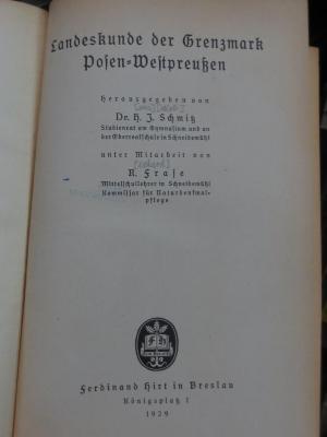 Bk 1334: Landeskunde der Grenzmark Posen-Westpreußen (1929)