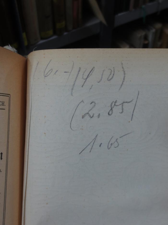Bi 920: Romantische Reise im Orient (1910);G45II / 724 (unbekannt), Von Hand: Preis, Nummer; '6.- 
(4.50) 
(2.85)
1.65'. 
