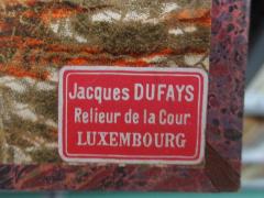 53 / 3832 (Dufays, Jaques (Buchbinder)), Etikett: Buchbinder, Name, Ortsangabe; 'Jaques Dufays Relieur de la Cour Luxembourg'. 