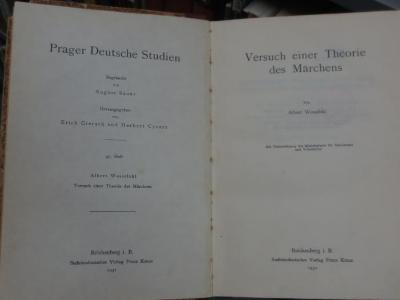 Cf 48 2. Ex.: Versuch einer Theorie des Märchens (1931)