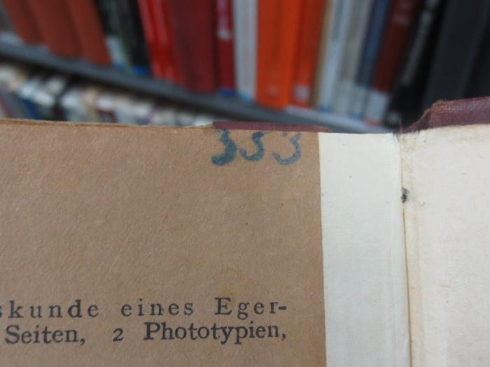 Cf 48 2. Ex.: Versuch einer Theorie des Märchens (1931);G45II / 2297 (unbekannt), Von Hand: Exemplarnummer, Nummer; '3[?]3'. 