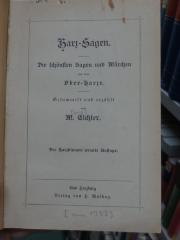 Ci 160: Harz-Sagen : die schönsten Sagen und Märche aus dem Ober-Harze ([um 1900])