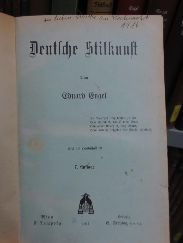 Cc 17 g: Deutsche Stilkunst (1911)