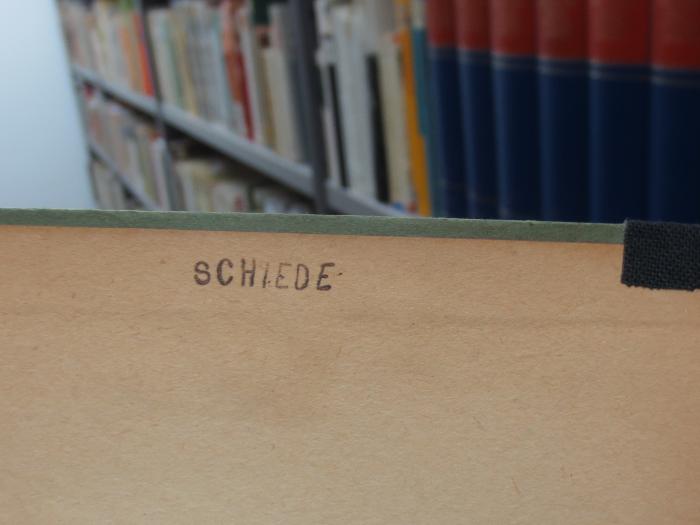 Ci 166;G45II / 2657 (Schiede, [?]), Stempel: Name; 'Schiede'. 
