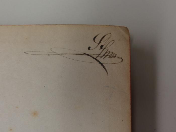 Bb 10 2.Ex.: Geschichte der Erdkunde und der Entdeckungen : Vorlesungen (1861);G45II / 2805 (unbekannt), Von Hand: Autogramm, Name; 'S[....]'. 