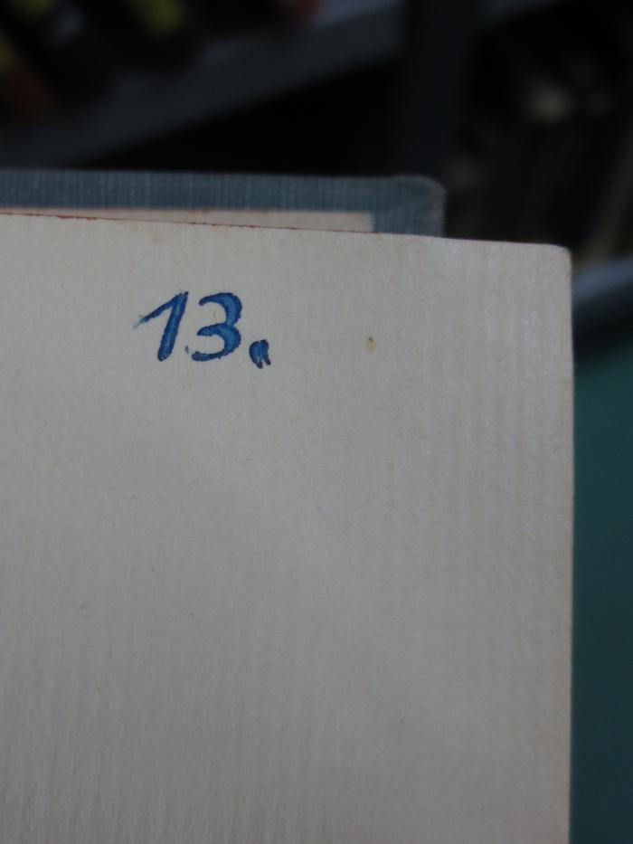 Cm 3904 3. Ex.: Der Karren (1931);G57 / 2919 (unbekannt), Von Hand: Nummer; '13.'. 
