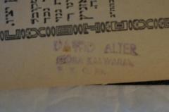 - (Alter, Dawid ), Stempel: Name, Ortsangabe; 'Dawid Alter
Gora Kalwaria
[F.K.O...]'. 